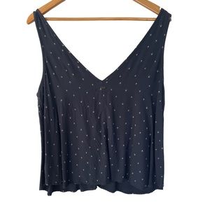 O’Neill navy blue cropped V neck tank top USM